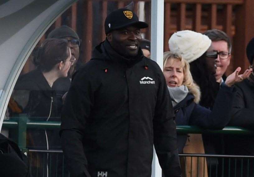 Maidstone United manager George Elokobi. Picture: Steve Terrell