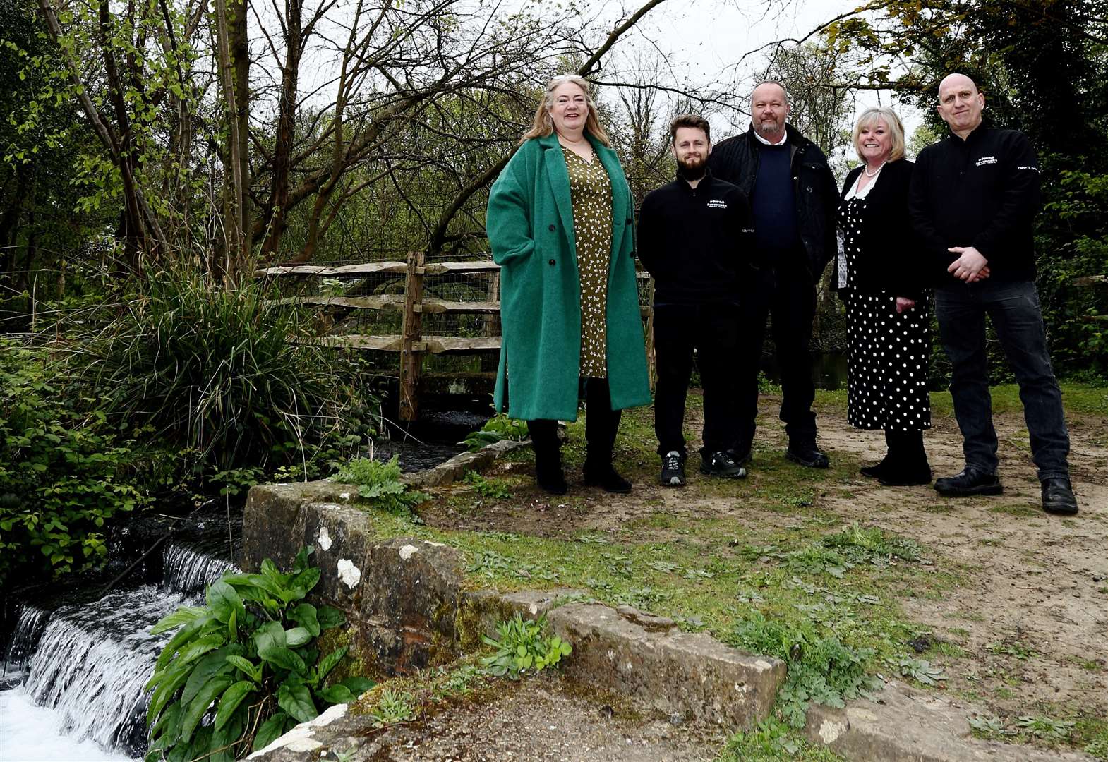 Councillors Julia Thornton and Margot McArthur with the officers of Bradbourne Lakes. Picture: Sevenoaks District Council