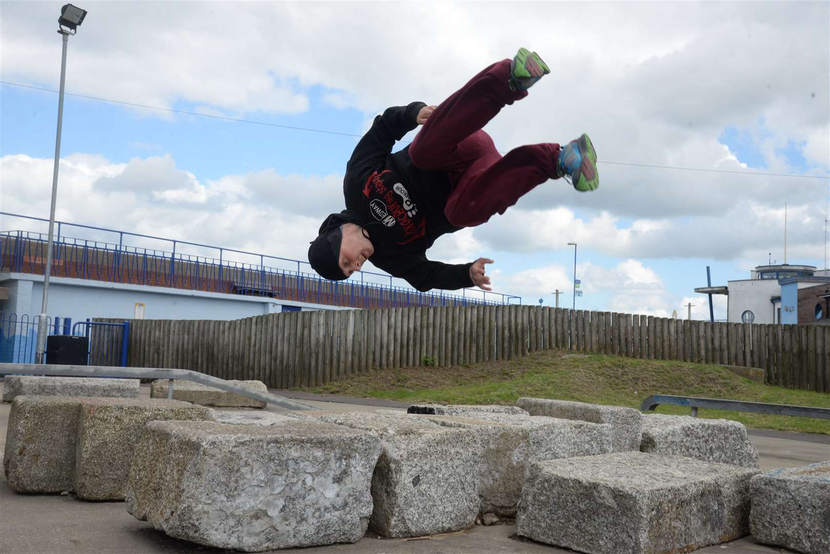 John-Daniel Scullion who is setting up Parkour classes in Sheerness. Picture: Chris Davey