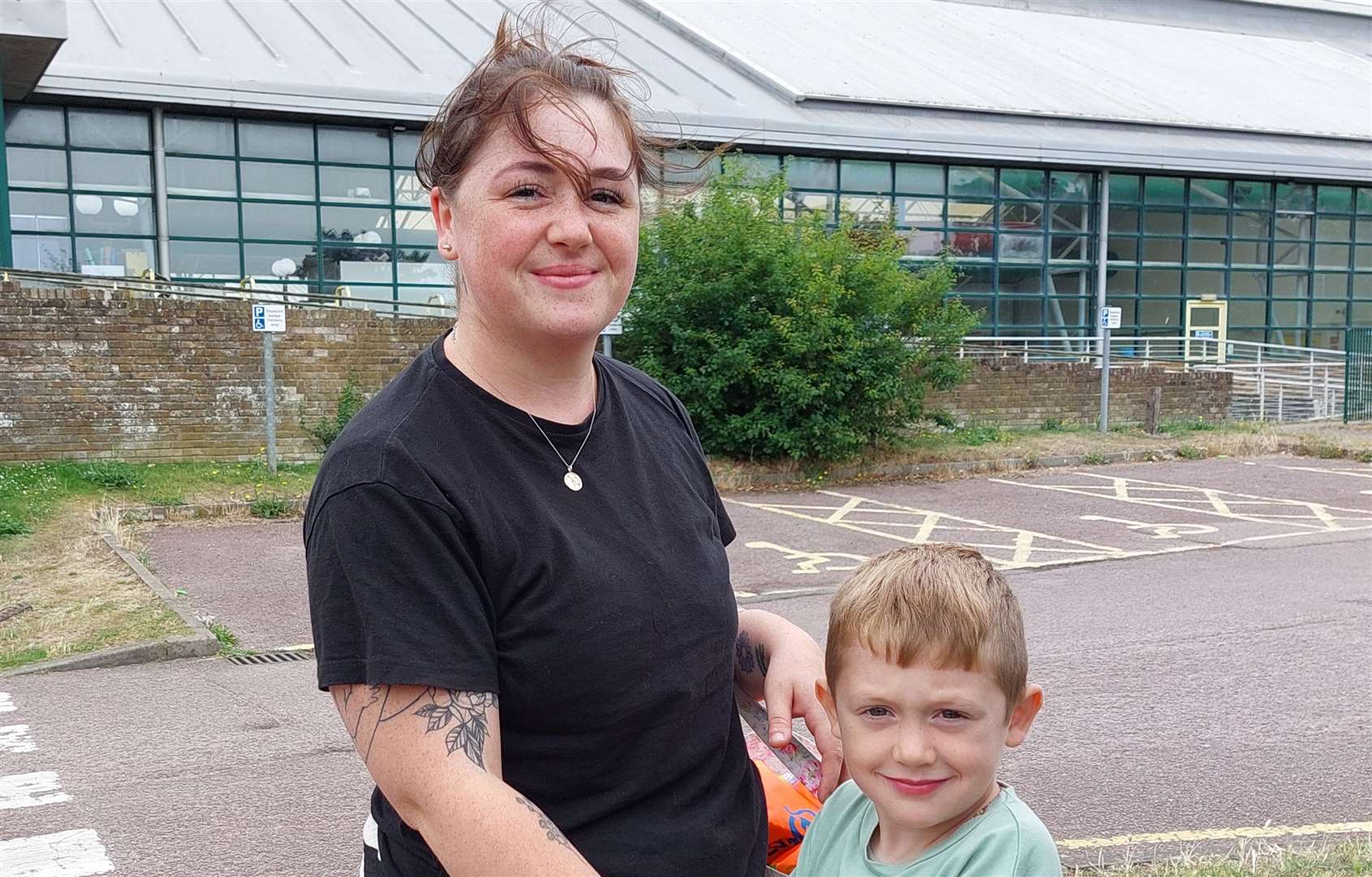 Mum Georgina Connelley, from Elham, visits Tides with son James