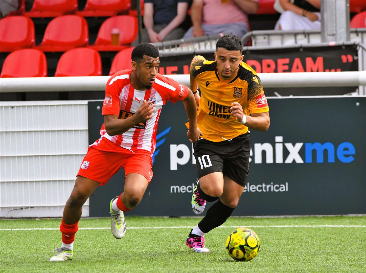 Sheppey (red) had to come from behind to win against Three Bridges in their season opener Picture: Marc Richards