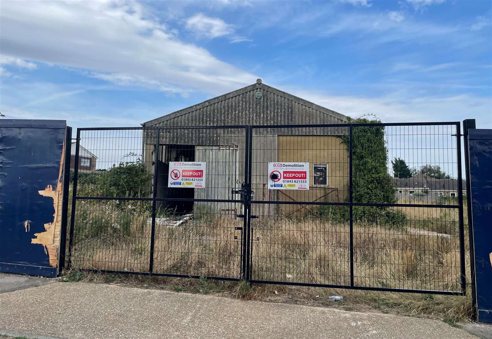 The industrial building in Tile Kiln Road, Kennington, near Ashford, which was targeted