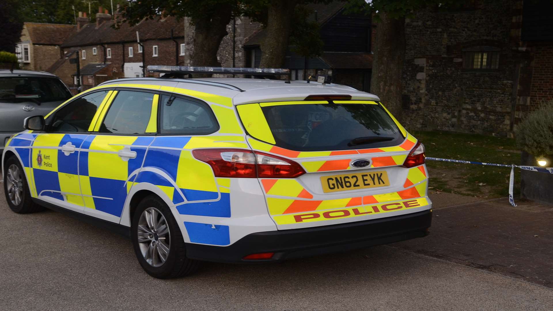 Police at the scene after Mr Lesniewicz's body was discovered