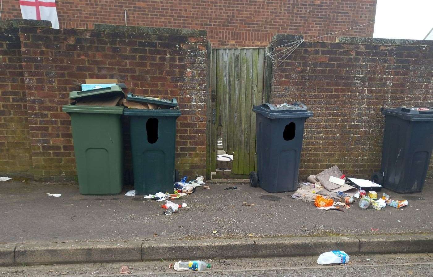 Neighbours complained about waste being strewn across the pavement. Picture: ABC