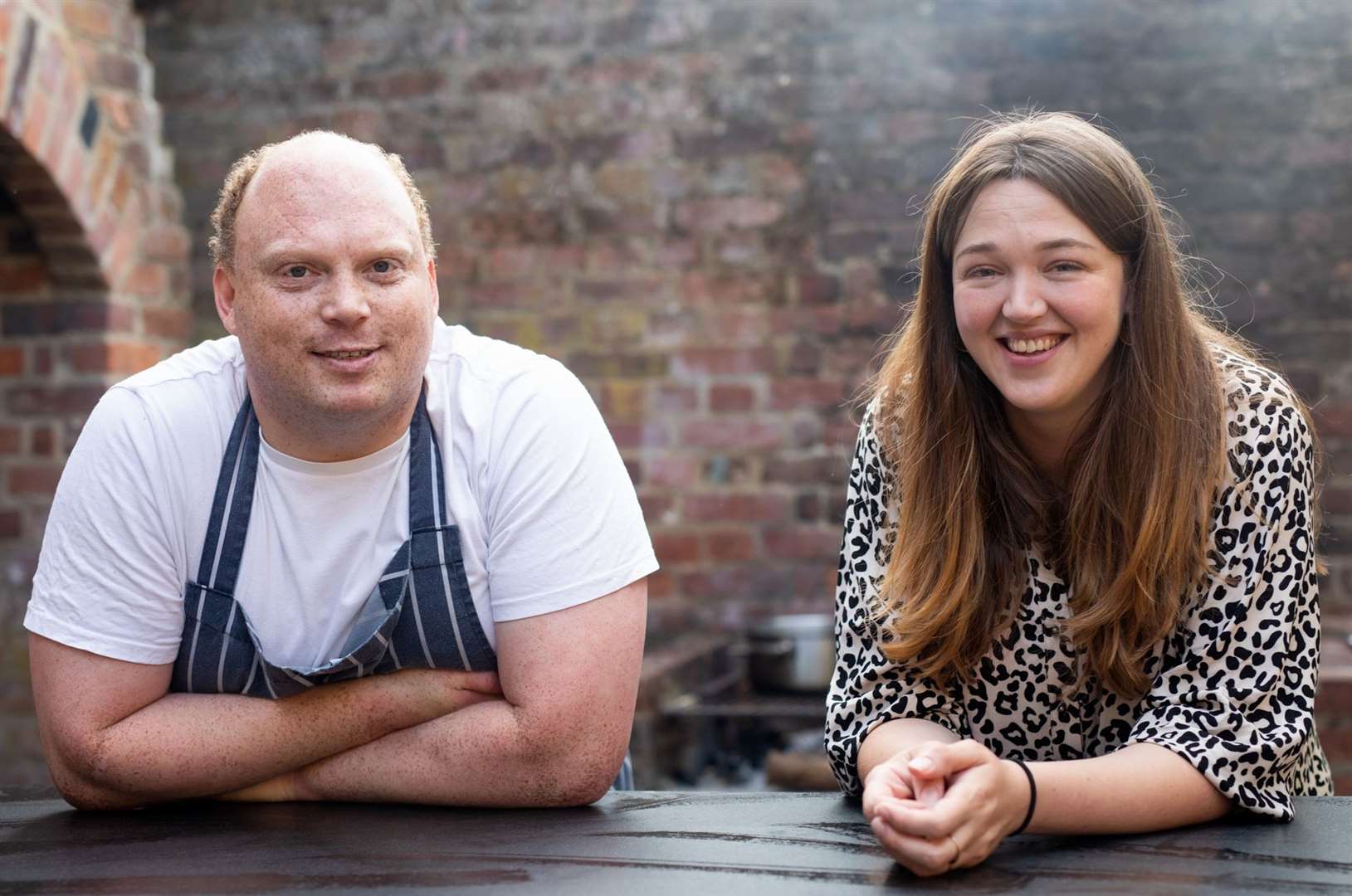 Updown Farmhouse's owners Ruth Leigh and Oliver Brown. Picture: Updown