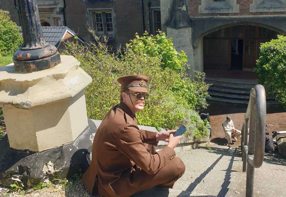 The Citadel chief executive David de Min in costume outside the Officers' Quarters at The Citadel