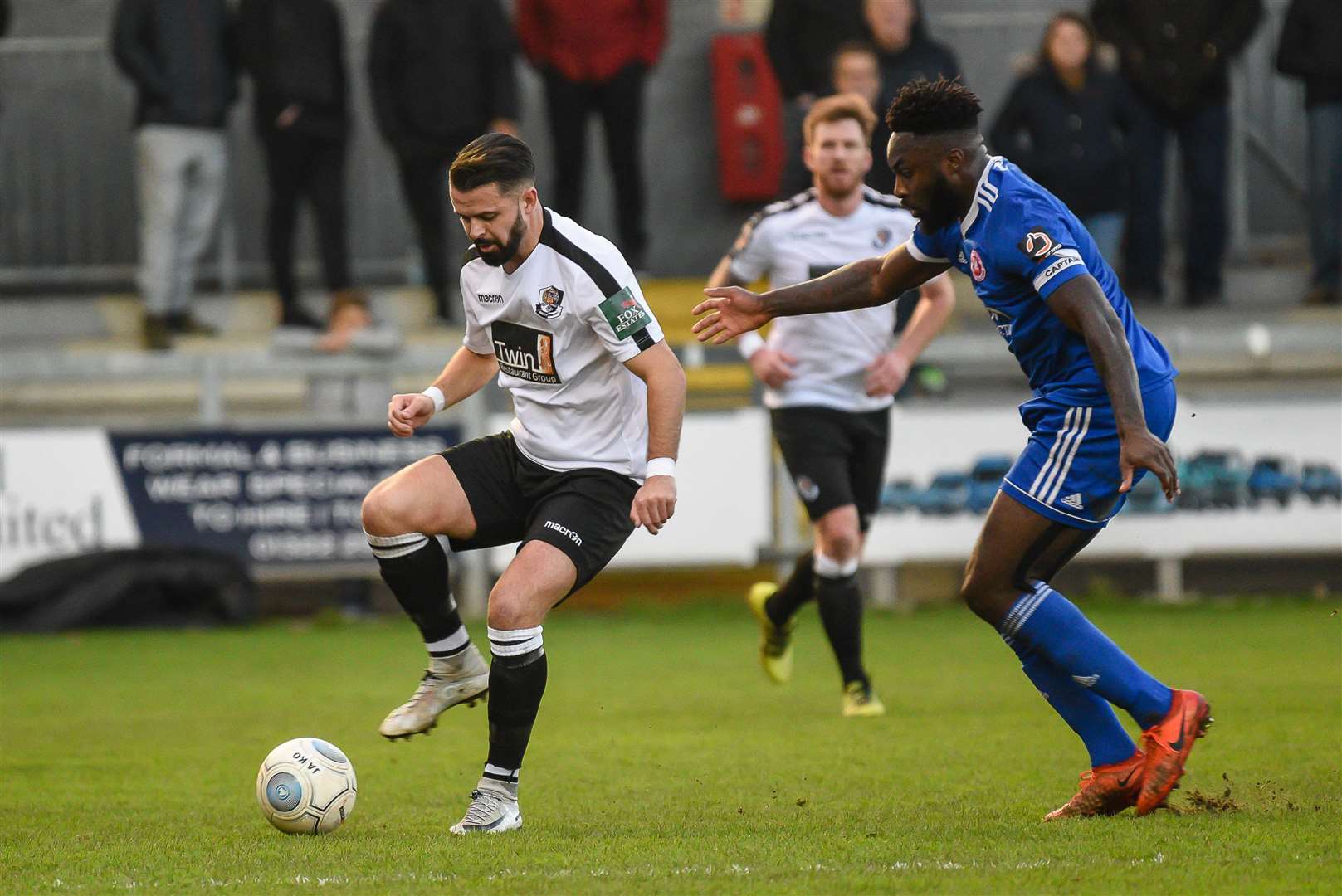 Dartford's Ben Greenhalgh on the ball against Welling Picture: Alan Langley