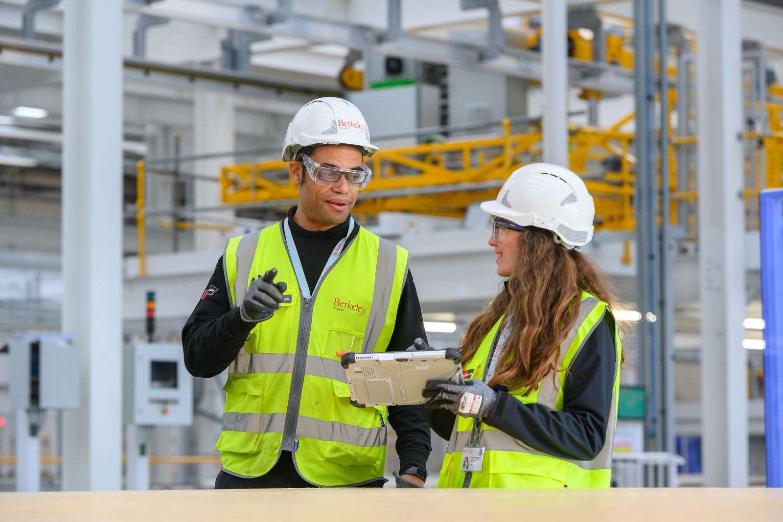 Workers at Berkeley Modular's Northfleet factory