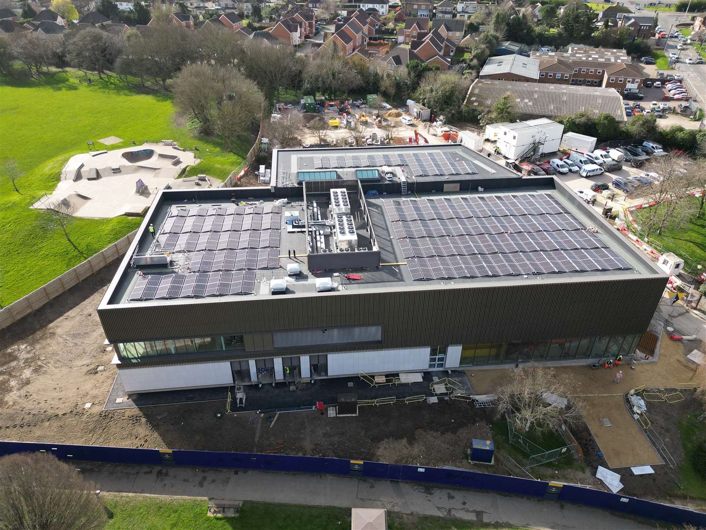 Work is coming near an end on the new Cozenton Park Sports Centre, formally known as Splashes, in Rainham. Picture: Phil Drew