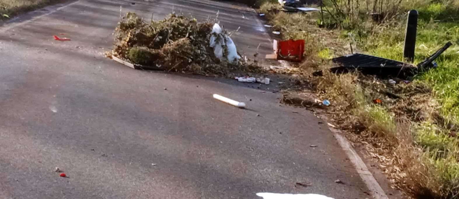 Garden waste dumped on Raspberry Hill Lane, near Iwade. Picture: Anna Vaughan