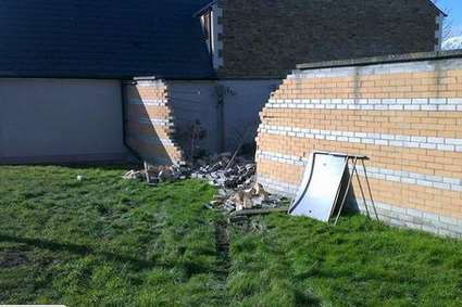 The wall in Canterbury Road, Birchington