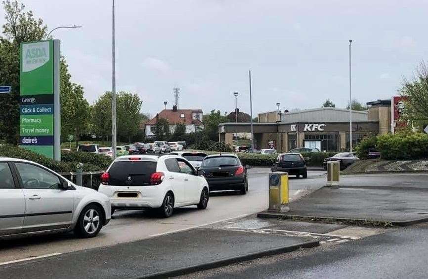 Huge queues at Broadstairs KFC last month