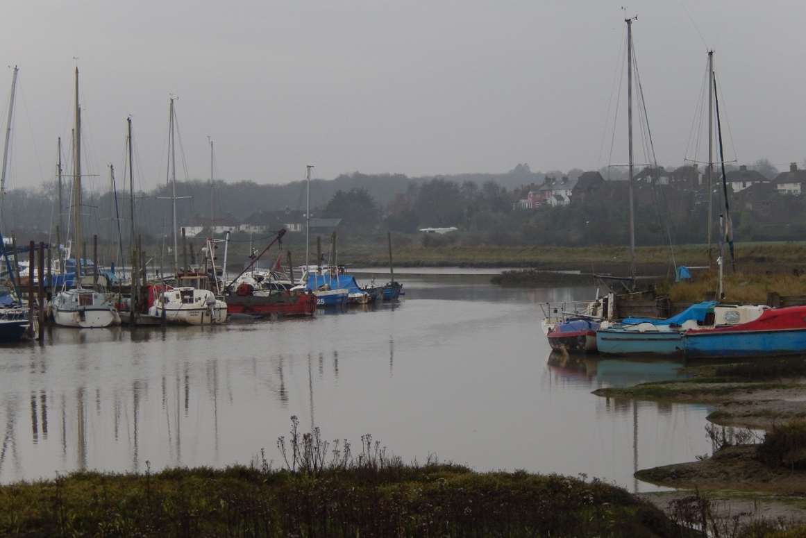 Oare Creek provides the `boaty' part of the walk