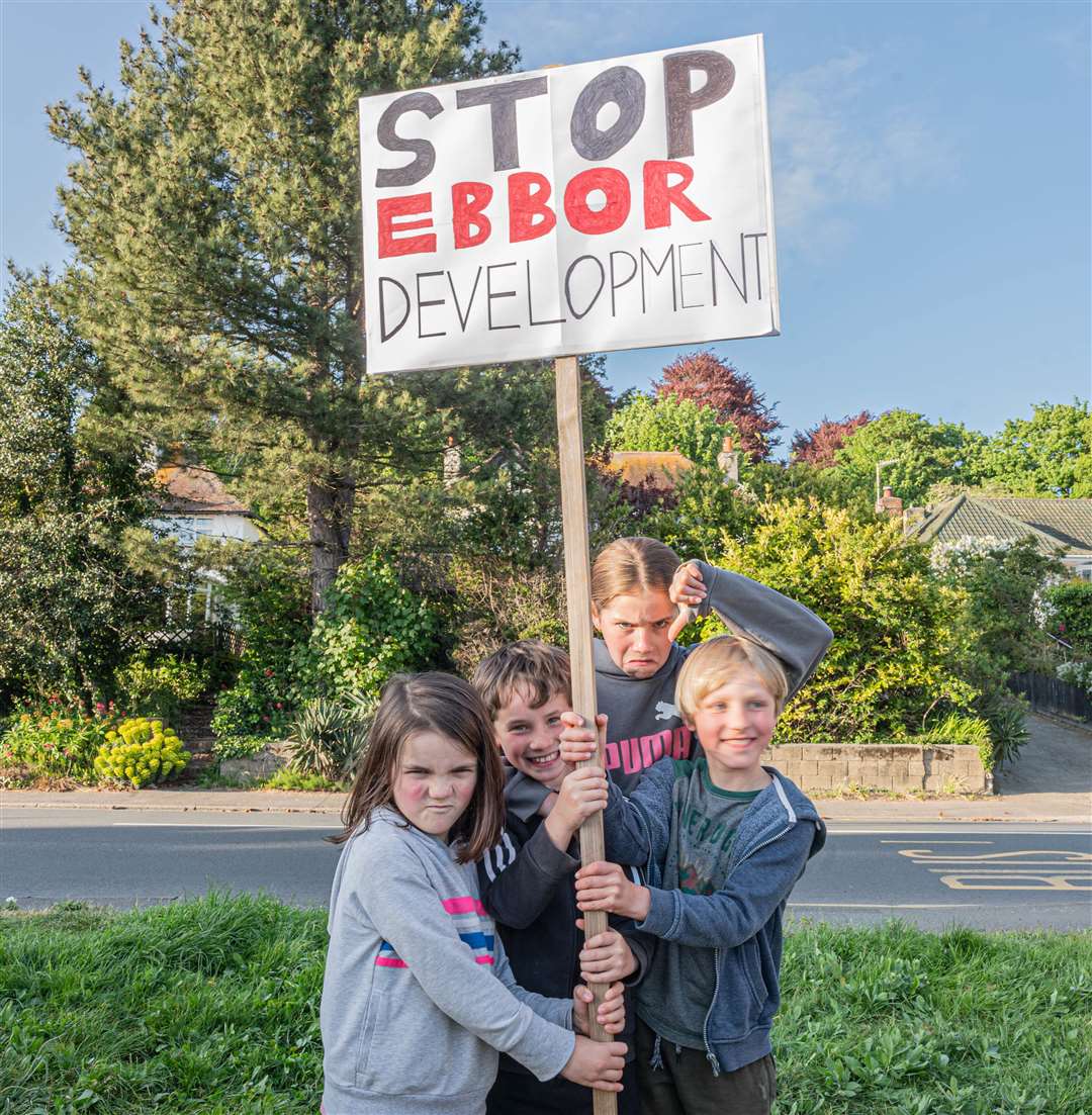 Young and old joined a protest this week in Hythe. Picture: Dave Hall