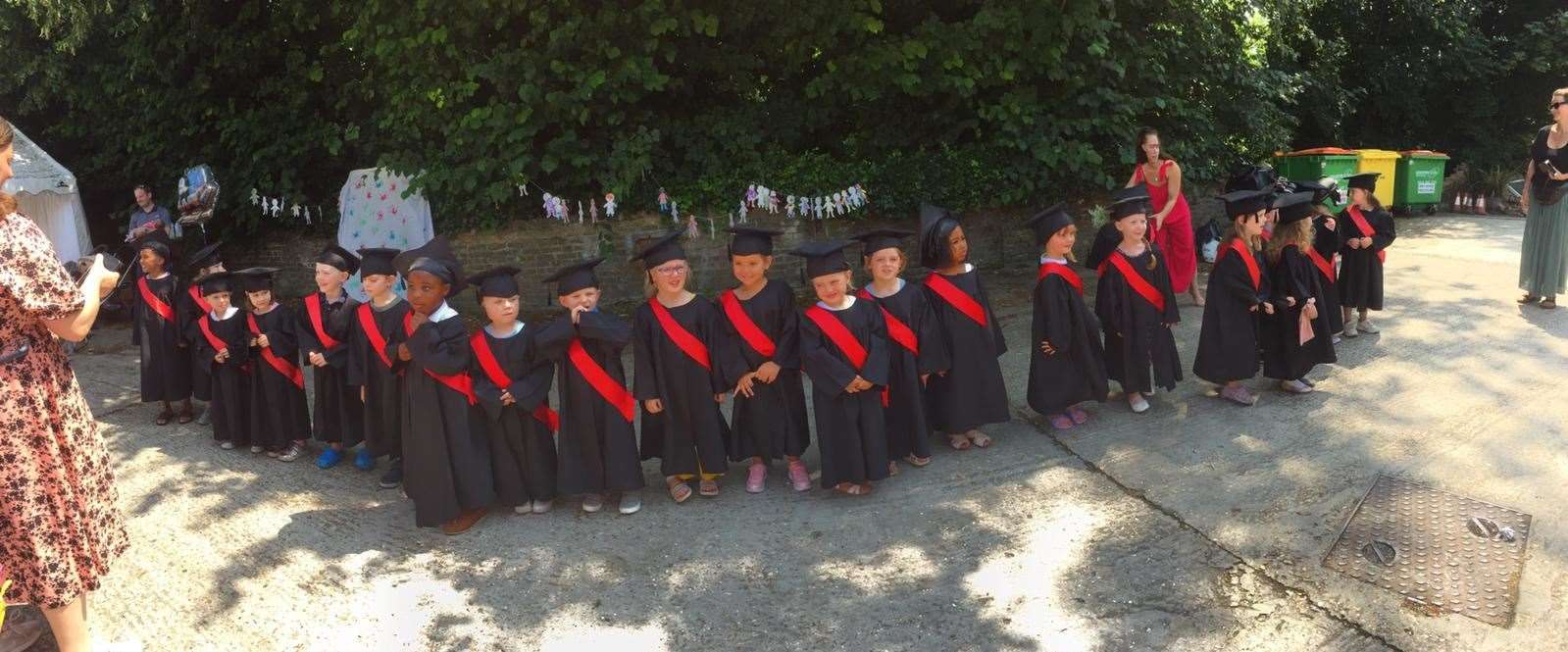 The graduates at their ceremony