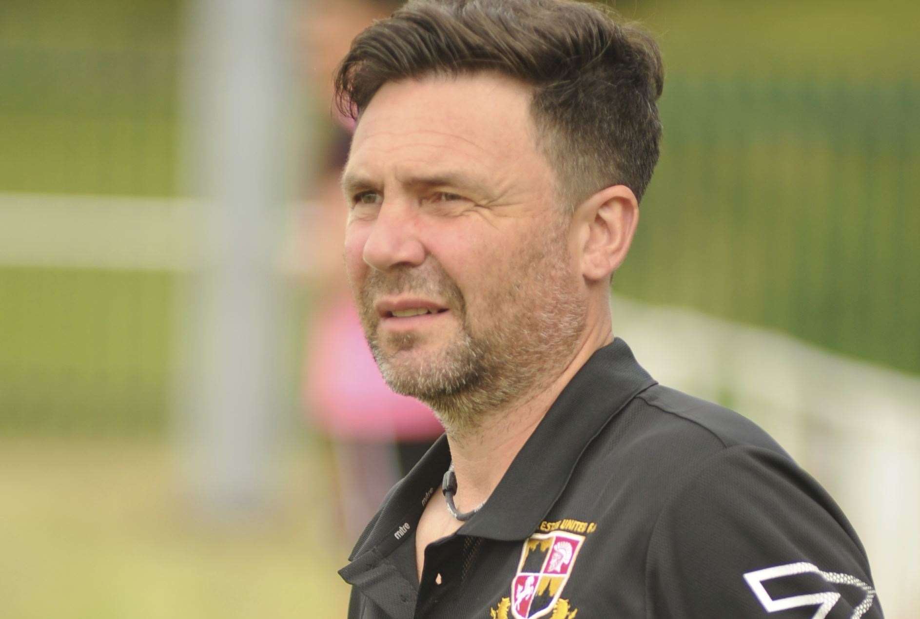 Rochester United manager Matt Hume is excited to take on Lordswood this weekend Picture: Steve Crispe