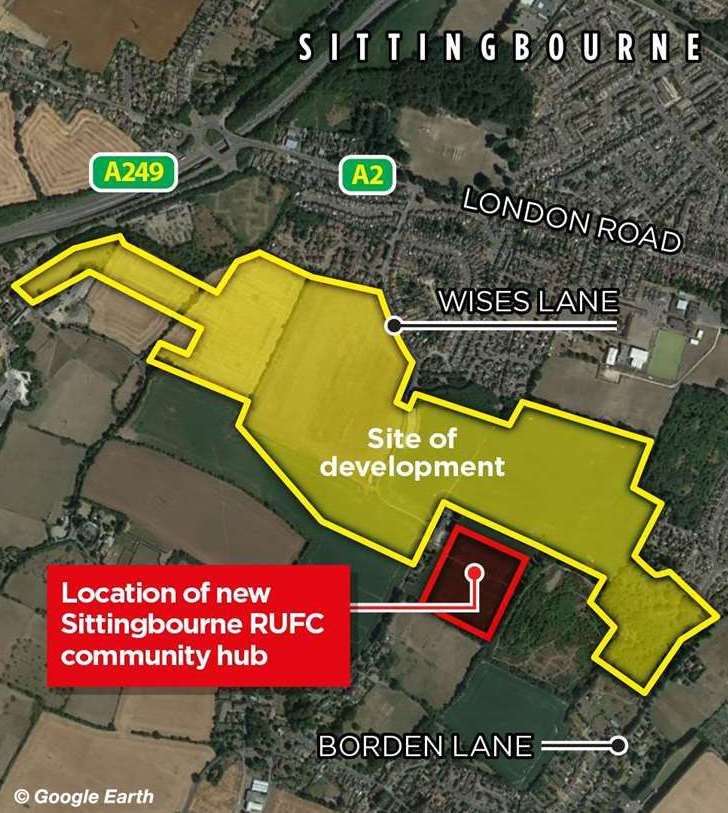 Where Sittingbourne Rugby Club's new home will be