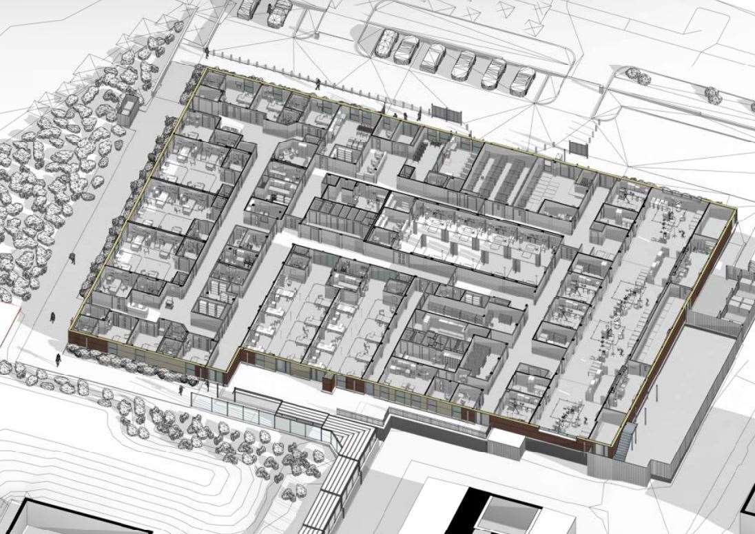 The new addition at Maidstone Hospital in Hermitage Lane would create more than 180 jobs. Picture: MBC