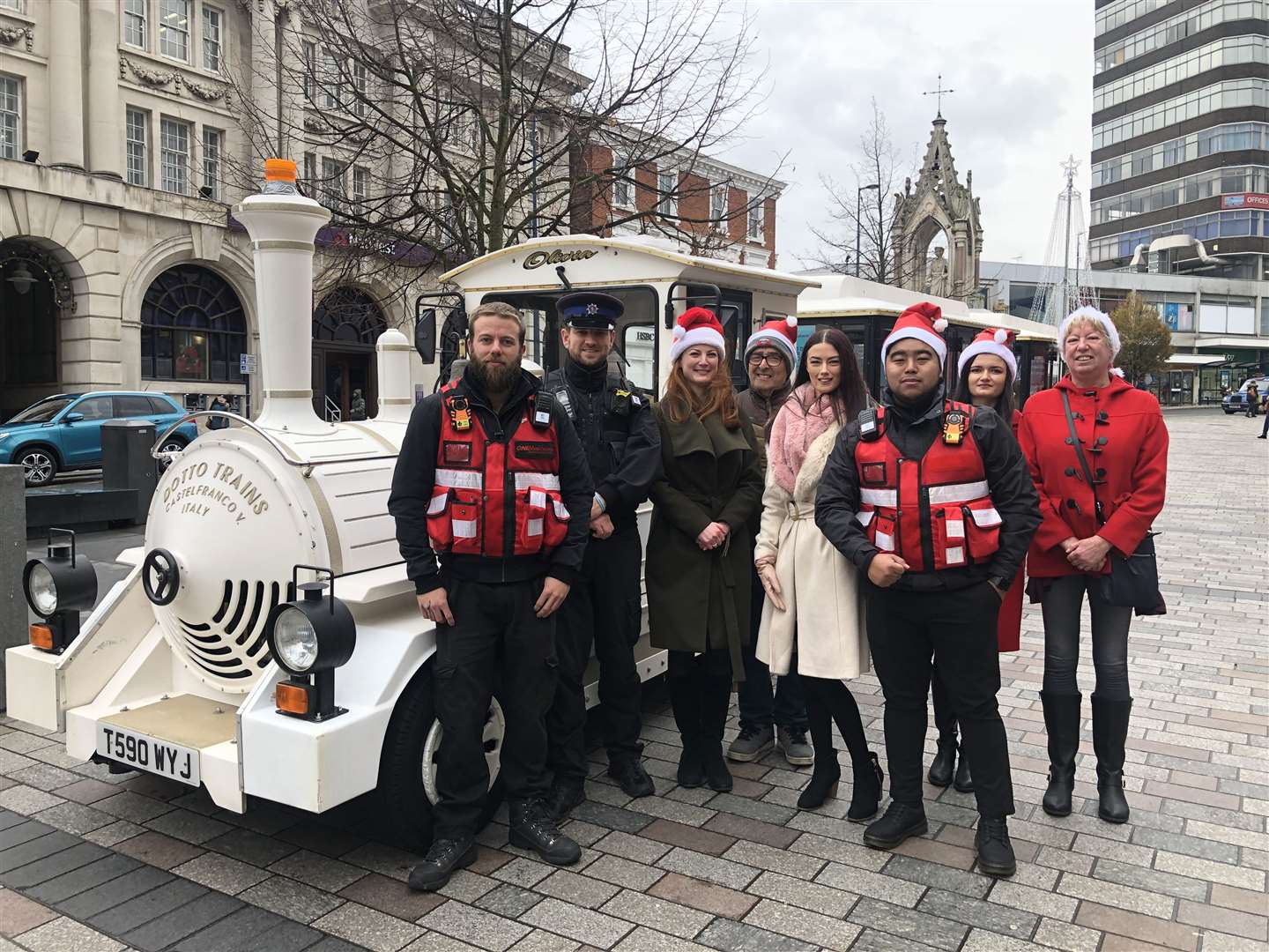 Staff from One Maidstone at Jubilee Square Station were joined by officers this morning