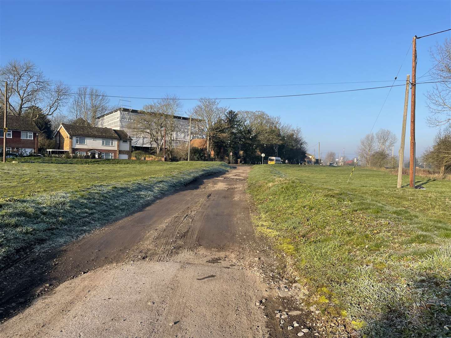 The road leading to The Ship in Darenth