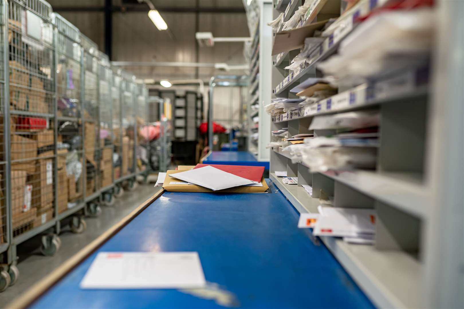 Parcels are stacking up in the sorting office, undelivered