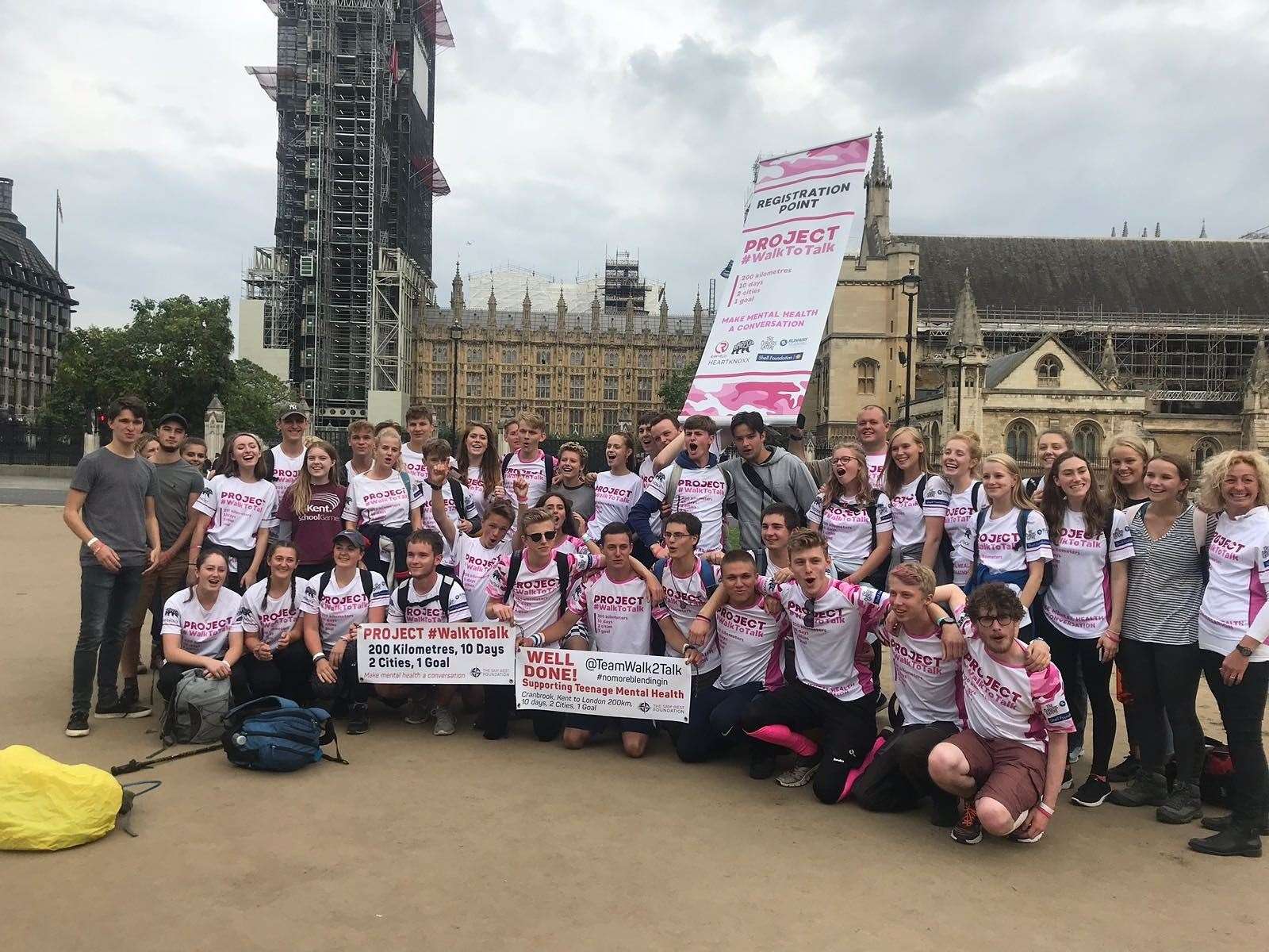 The walk ended in Parliament Square, London