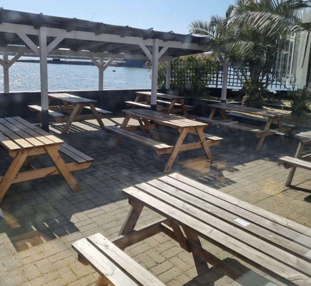 The outdoor dining area. Picture: The Boat House