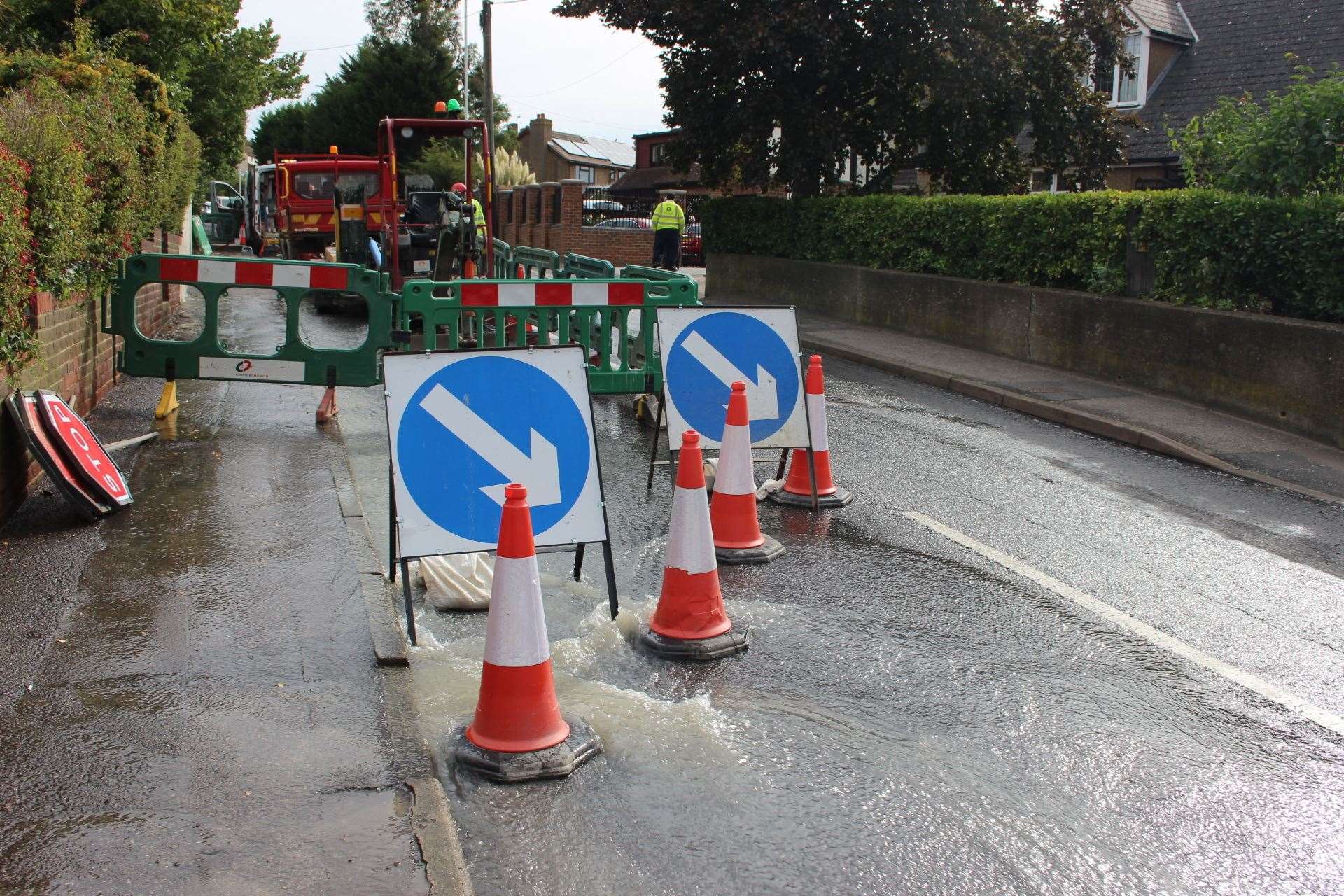 Water gushing down Minster Road, Minster (16207373)