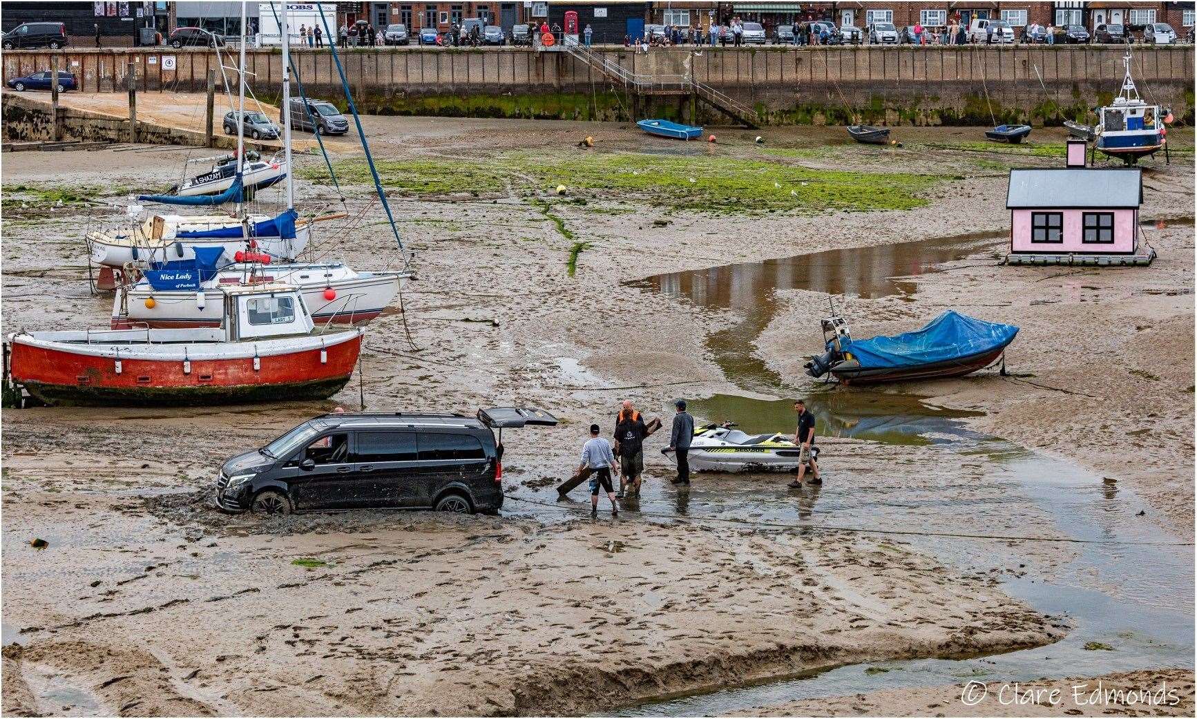 The coastguard and Folkestone Rescue were called to the scene. Photo credit: Clare Edmonds