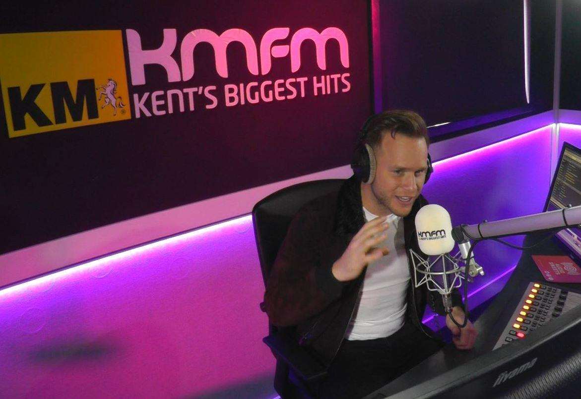 Olly Murs visited the kmfm studio in Medway