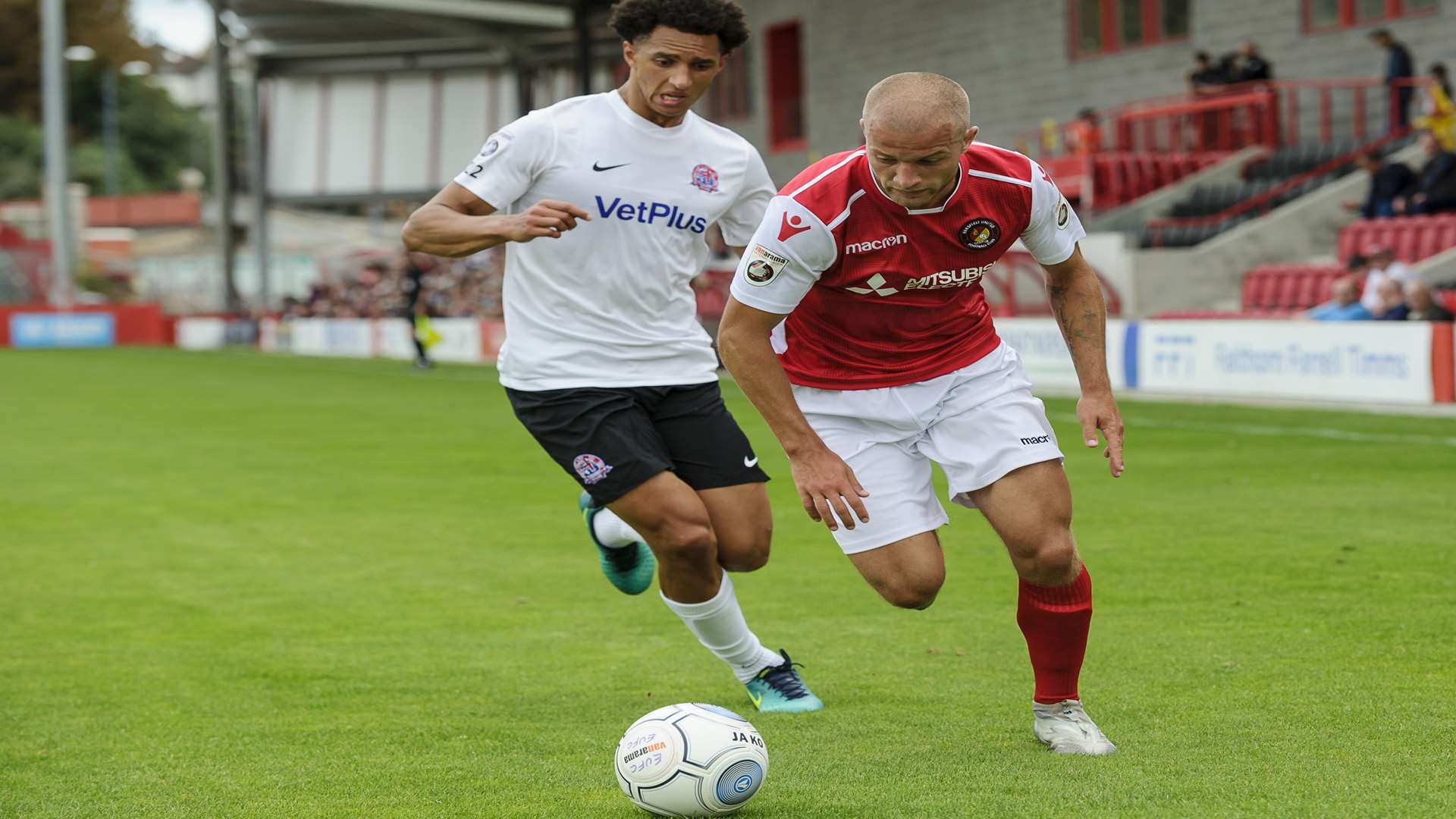 Luke Coulson on the run against AFC Fylde Picture: Andy Payton