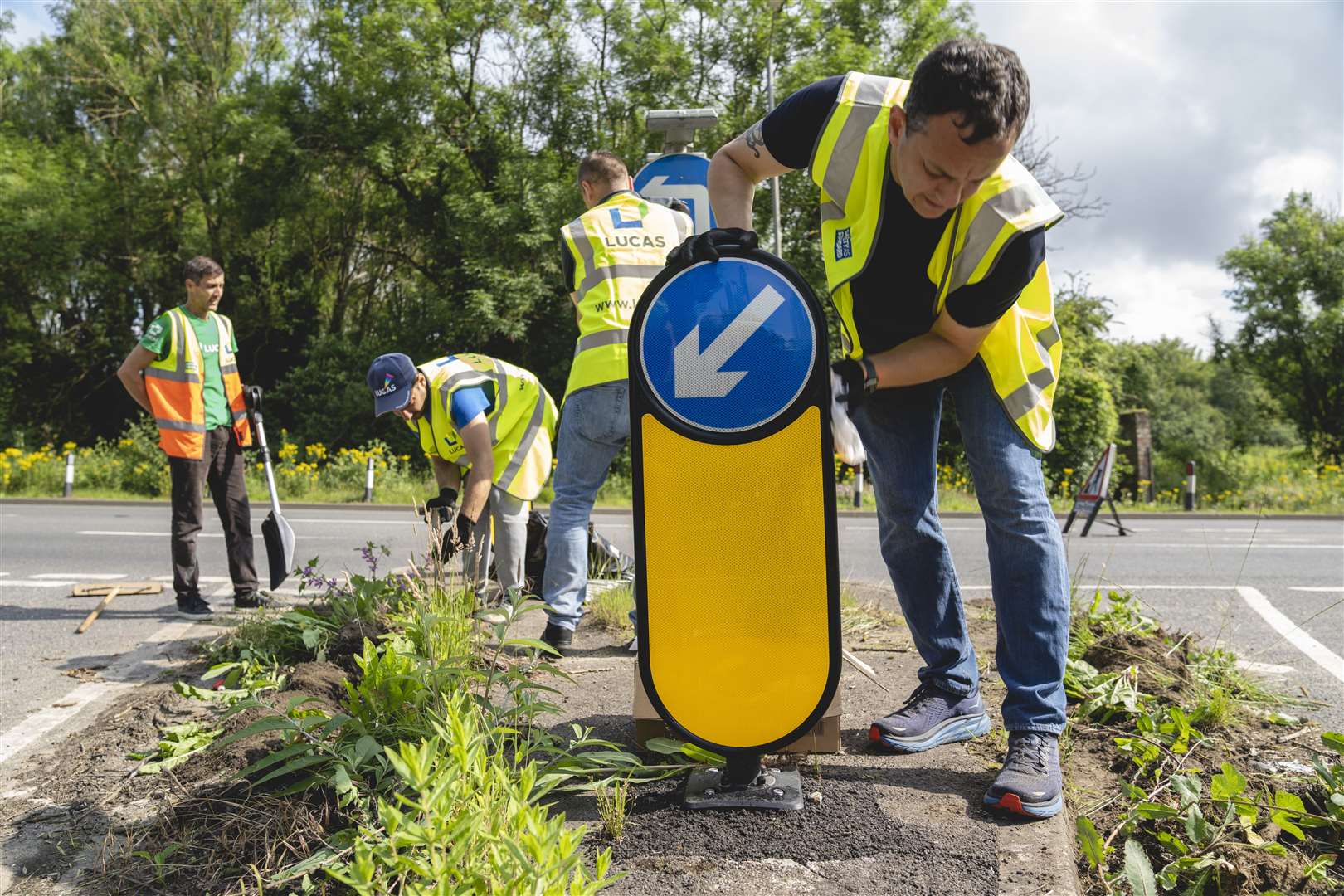 The traffic islands were particularly bad