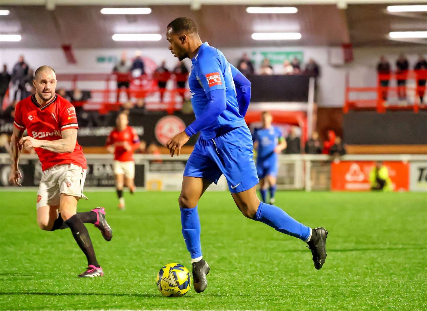 Hythe suffered a heavy defeat at Chatham in Tuesday night’s Kent Senior Cup quarter-final. Picture: Helen Cooper