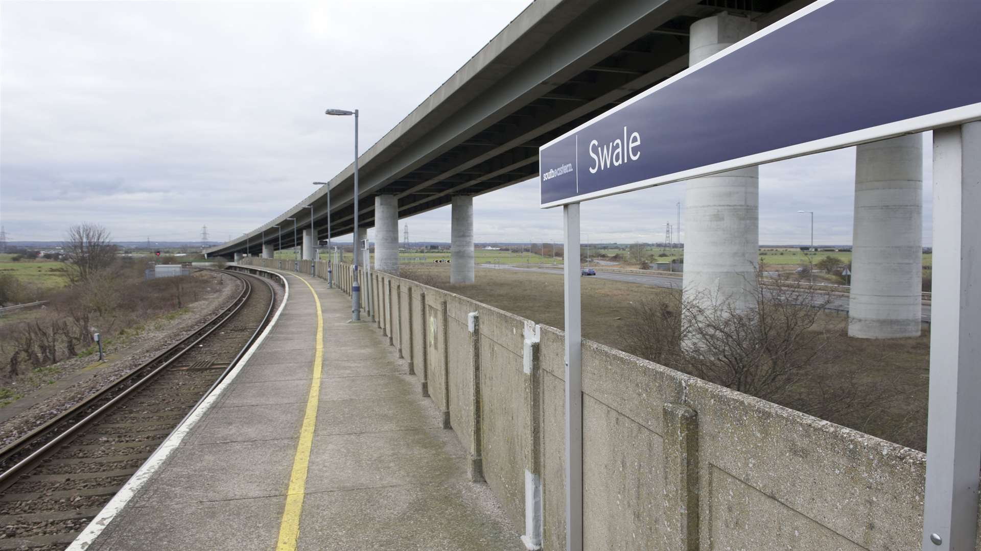 Swale Halt, on the Sittingbourne to Sheerness railway line