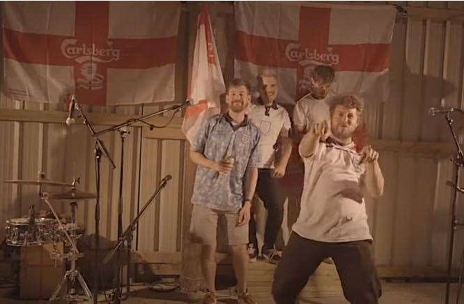 The Chaps perform their version of Three Lions