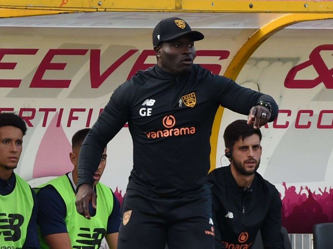 Maidstone United boss George Elokobi. Picture: Steve Terrell