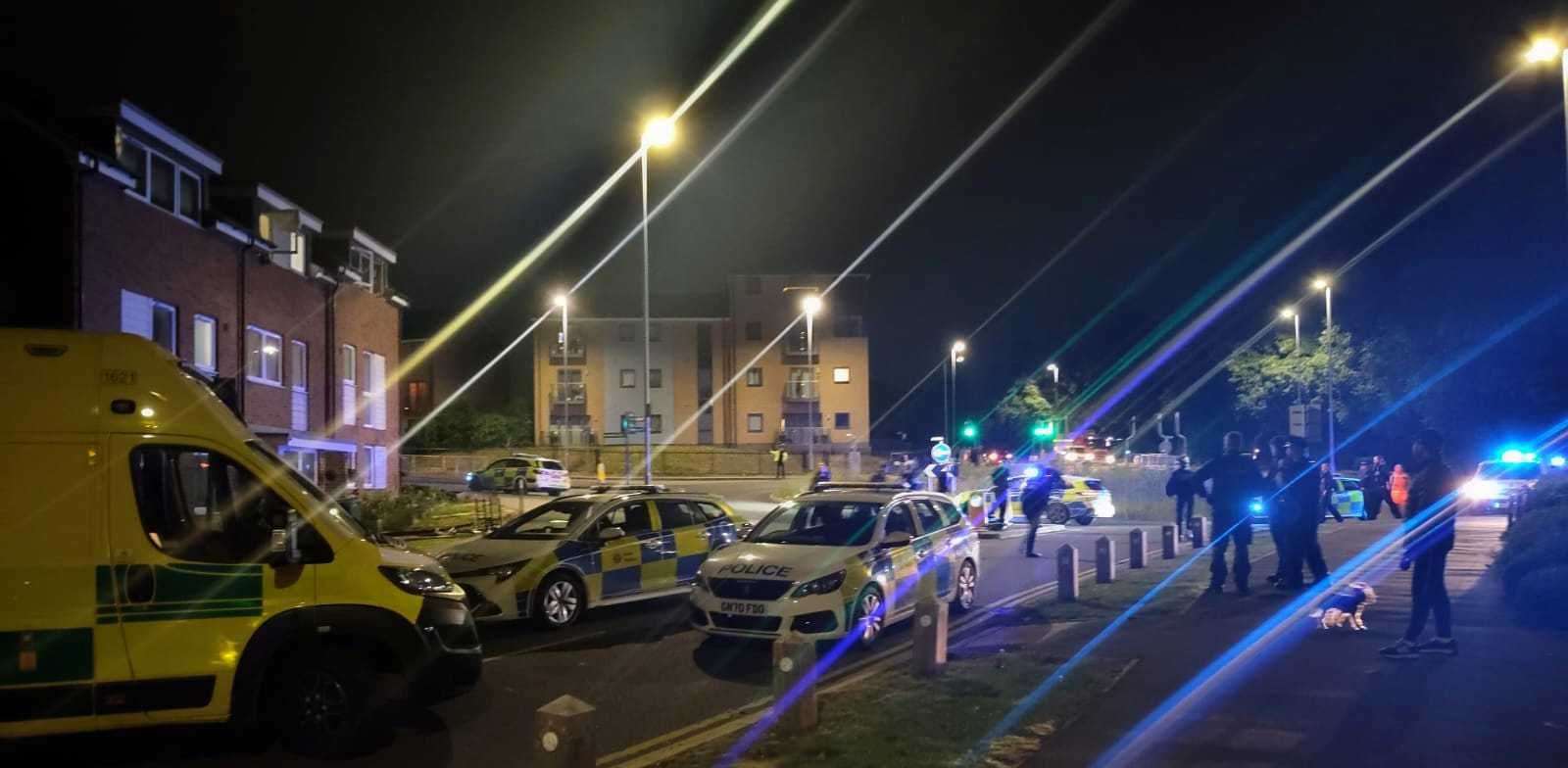 A huge emergency response was carried out in Burroughs Drive, Dartford. Picture: Mohammed Akram Quraishi