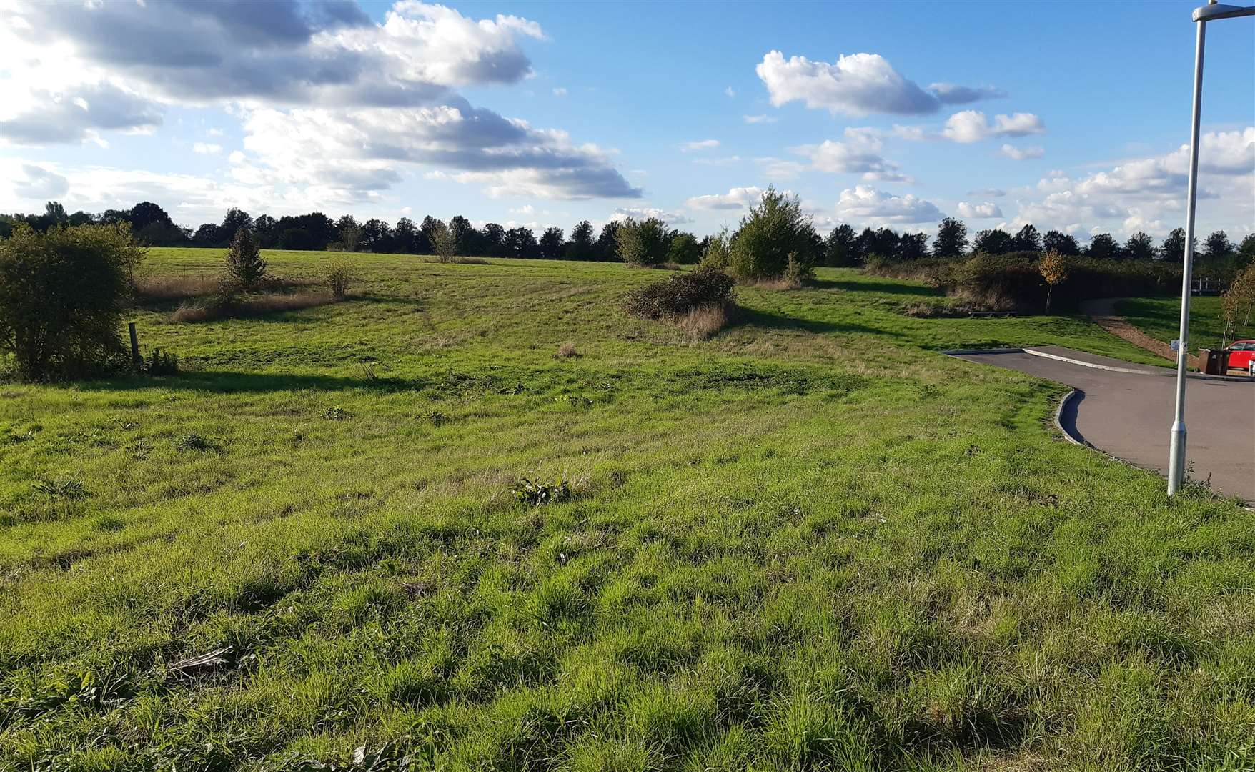 Part of the proposed Village Green at Bunyards Farm