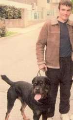 Owner Roy Carr with Kaizer, the dog shot dead after going beserk