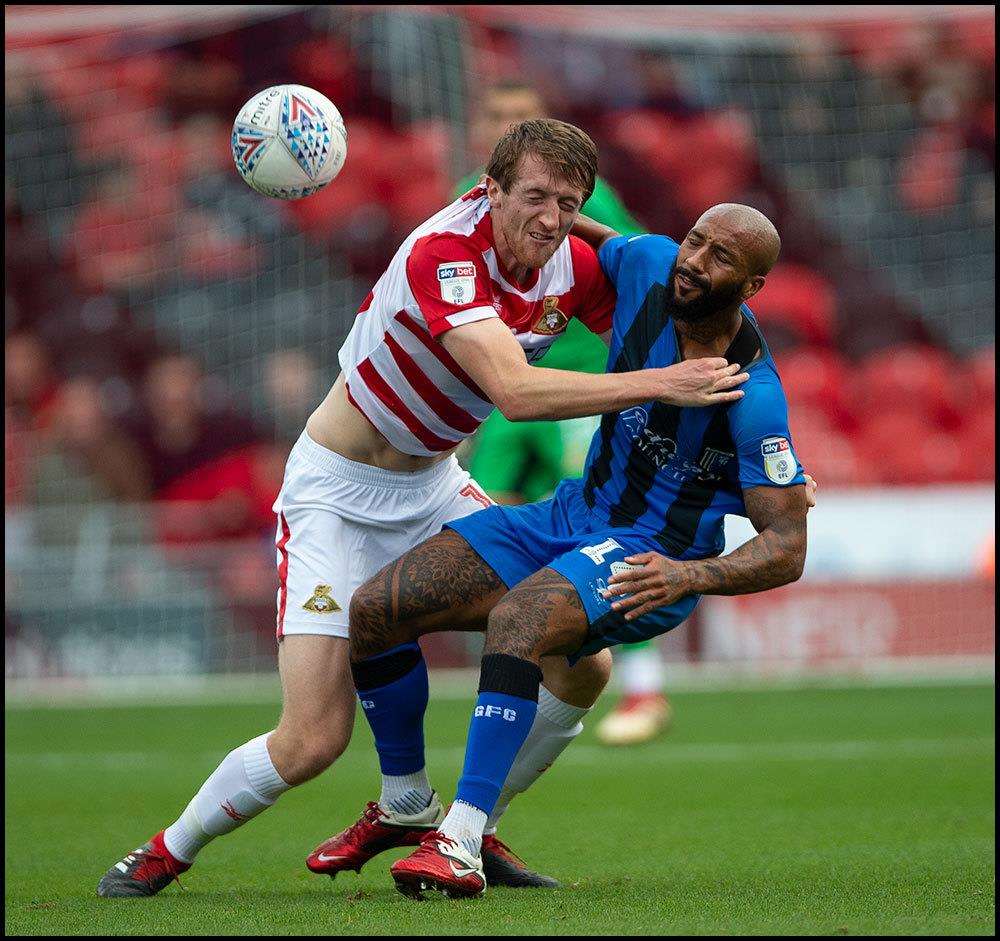 Doncaster v Gillingham match action Picture: Ady Kerry (4918337)