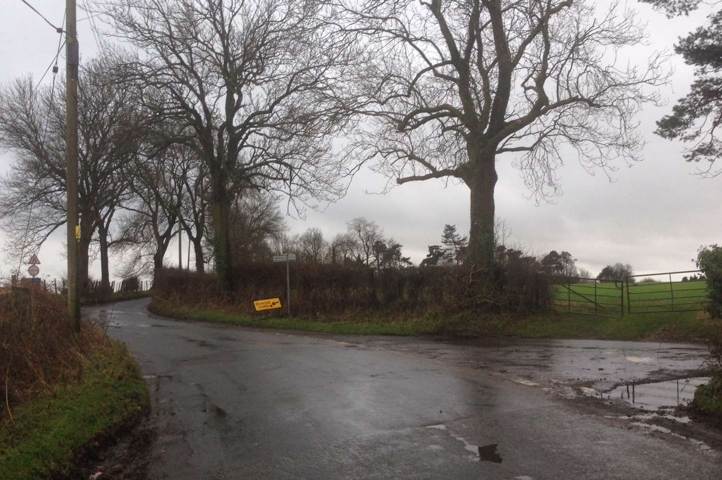 The body was found in Knock Mill Lane close to the junction with Terry's Lodge Road