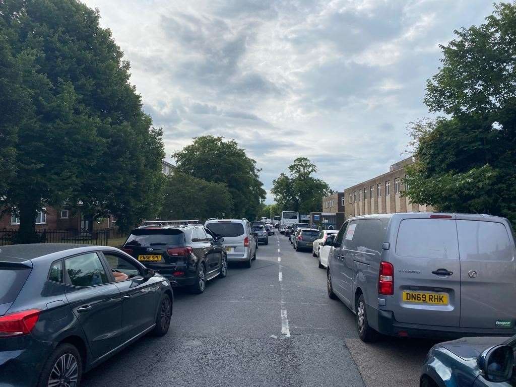 Dover town centre roads are at a standstill