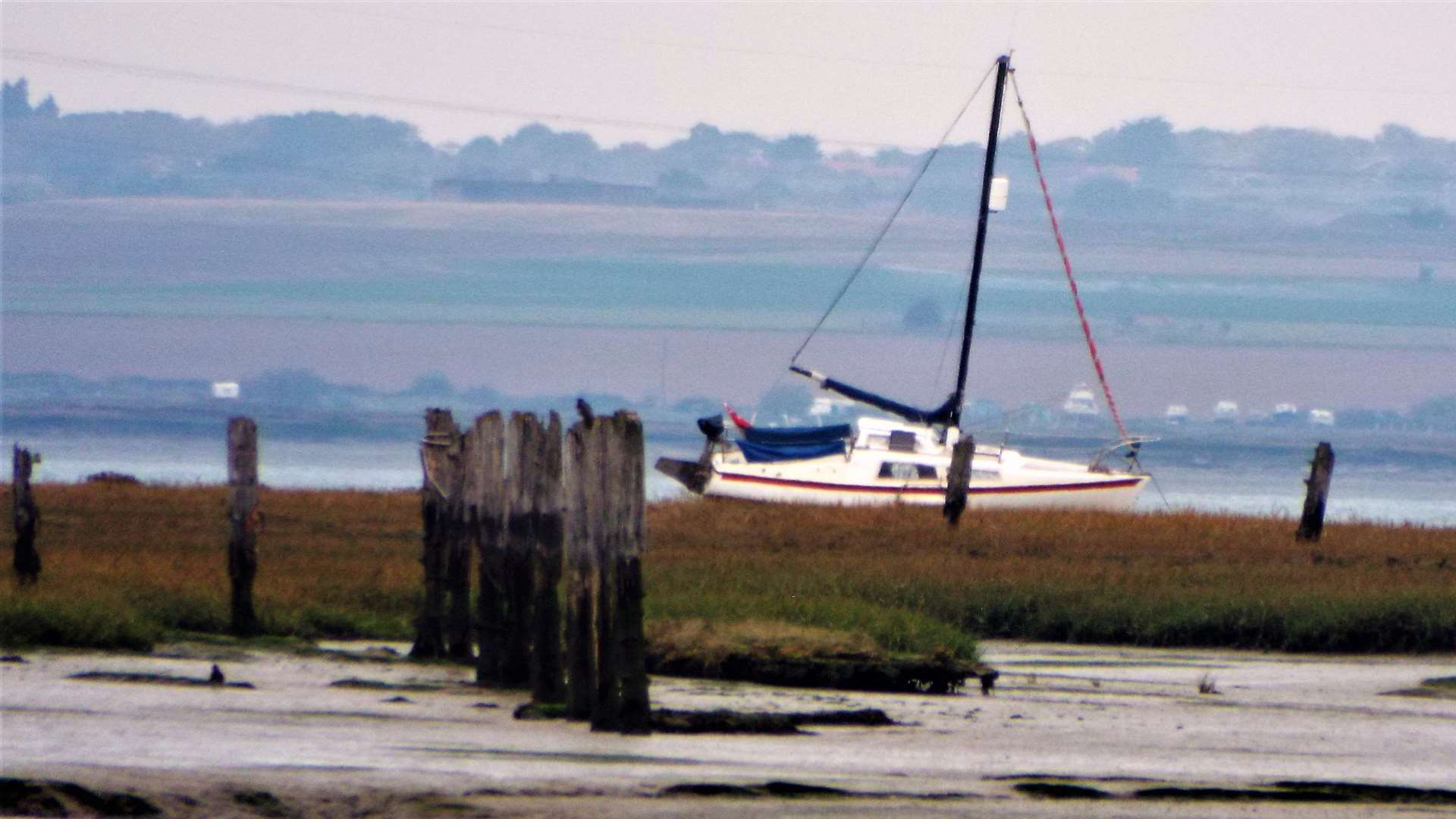 Cor Blimey! Mary Poppins is marooned on Dead Man's Island. Picture: RNLI