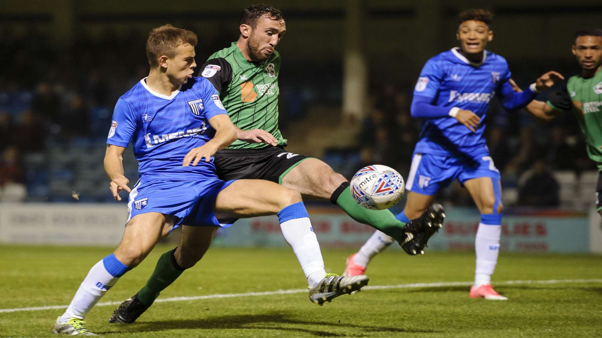 Jake Hessenthaler does battle in midfield Picture: Andy Payton