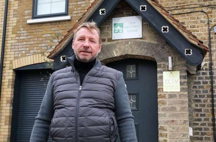 Jamie Chaney outside The Recovery Lodge in Bapchild