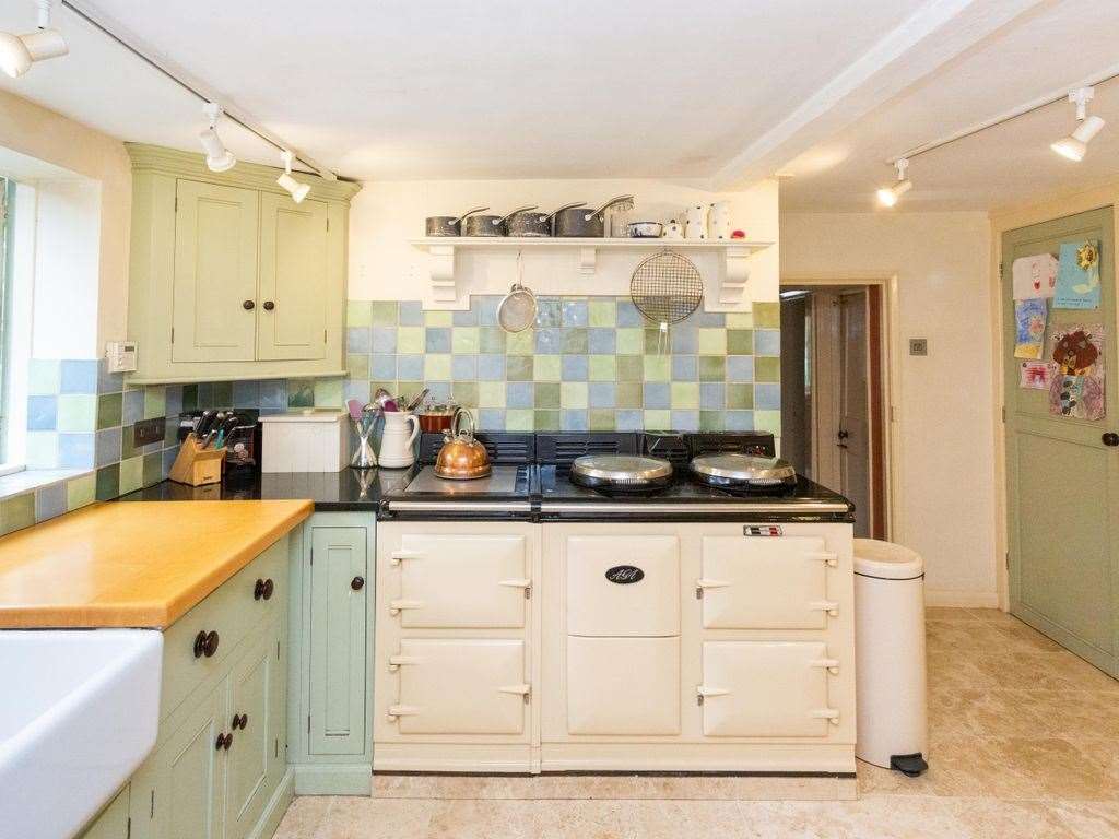 A cute and colourful kitchen in the Cranbrook home. Photo: Jennifer Kitchen