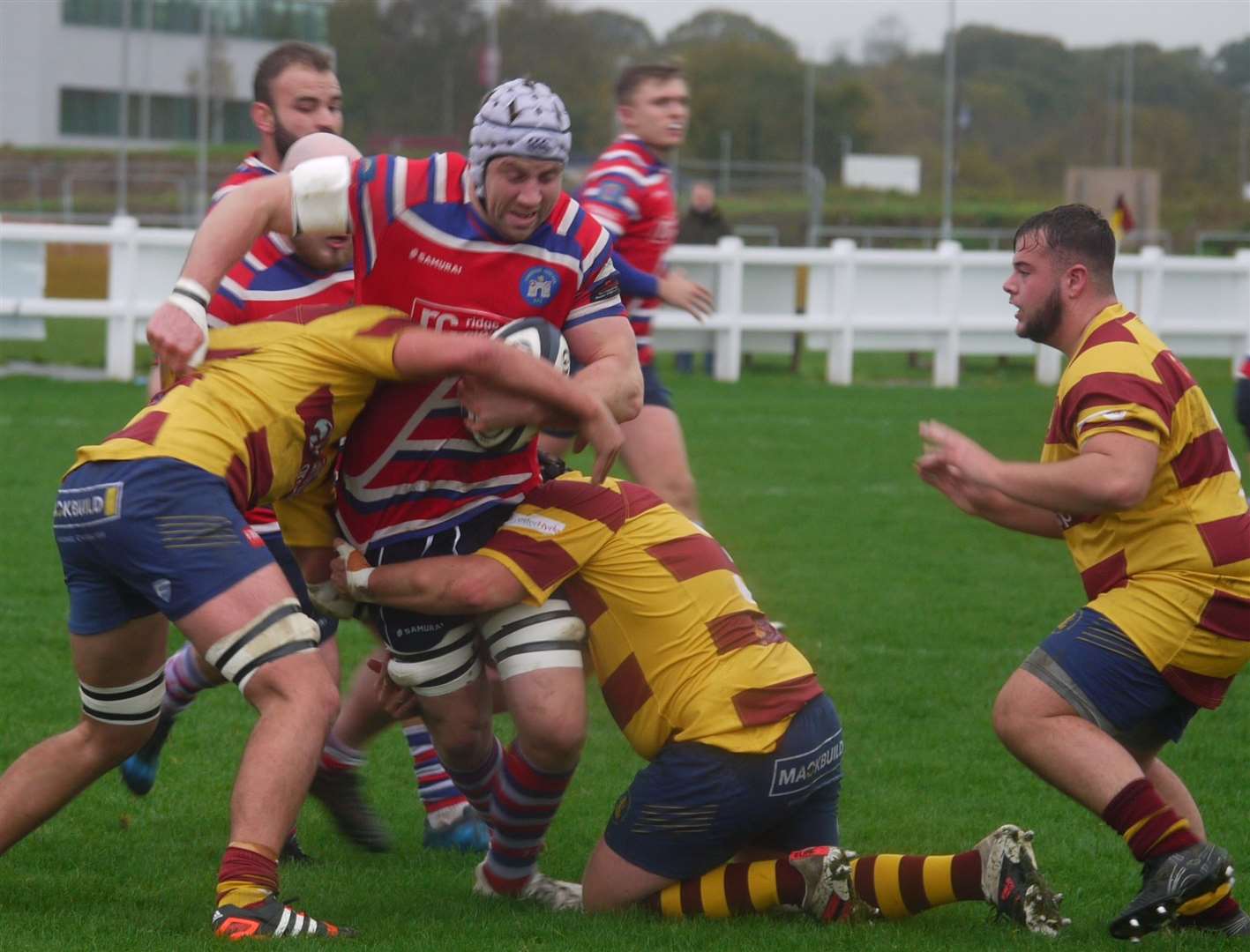 Toby Freeman drives forward for Tonbridge Juddians. Picture: Adam Hookway