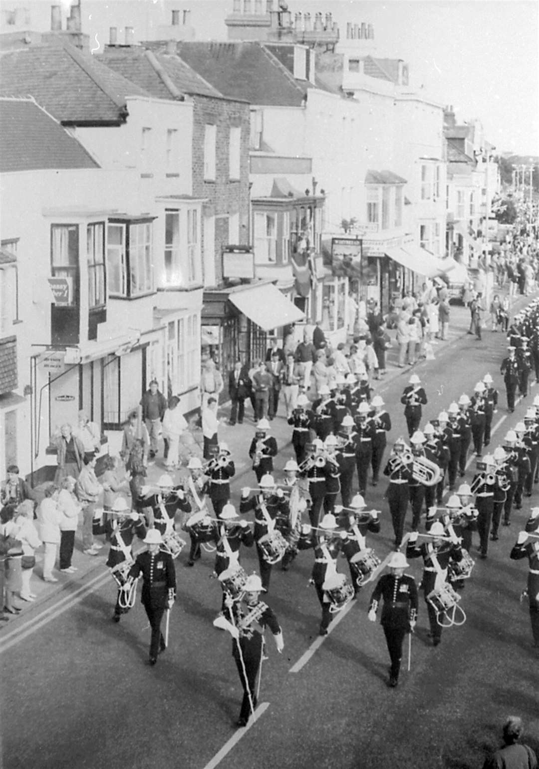 Gaps were left in a march through the town the week after where their comrades should be