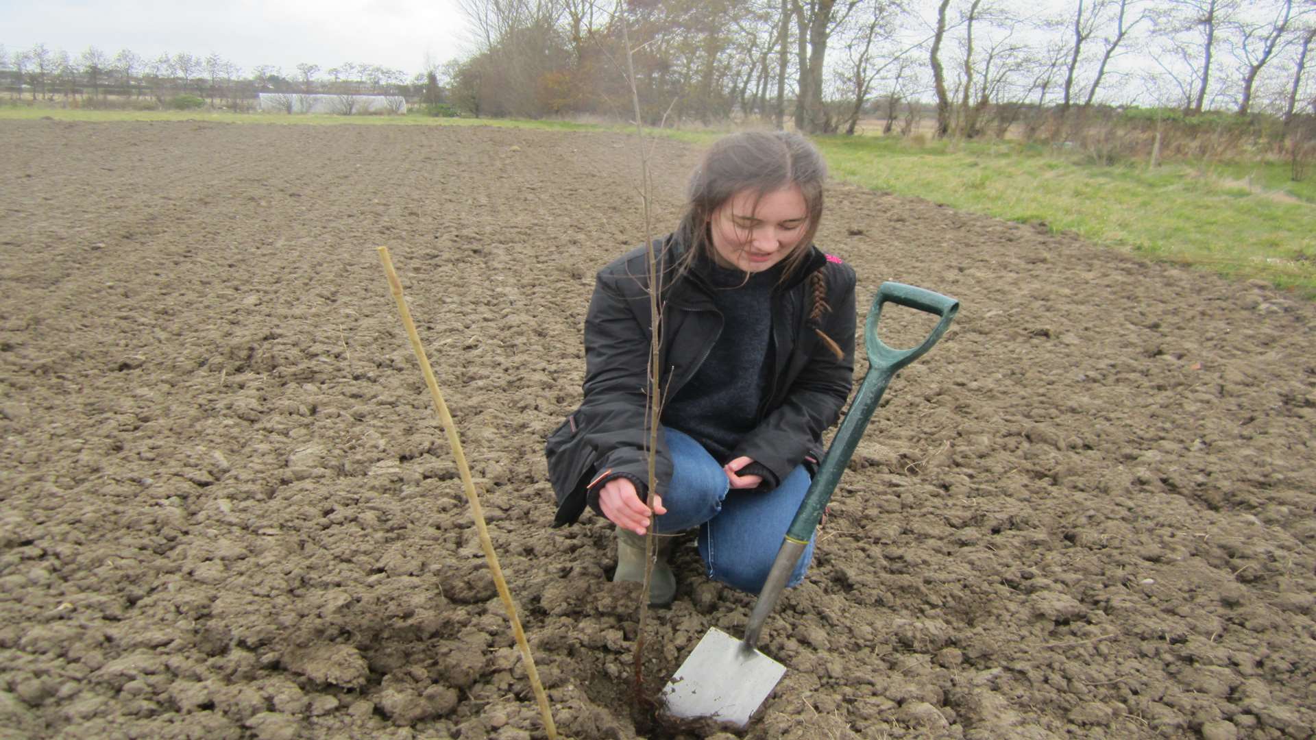 Zara McDermott plants the first tree