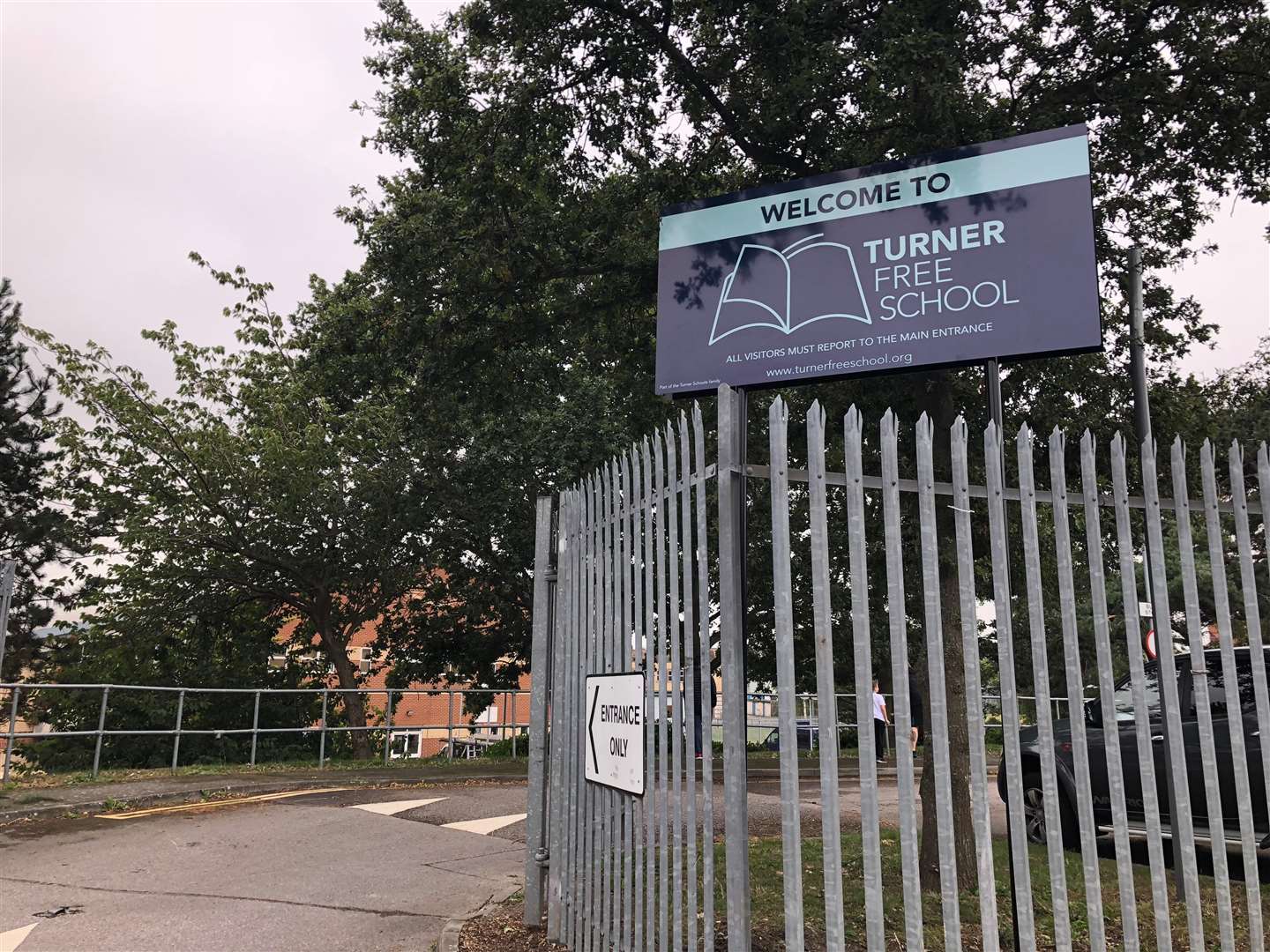 The entrance to the new Turner Free School